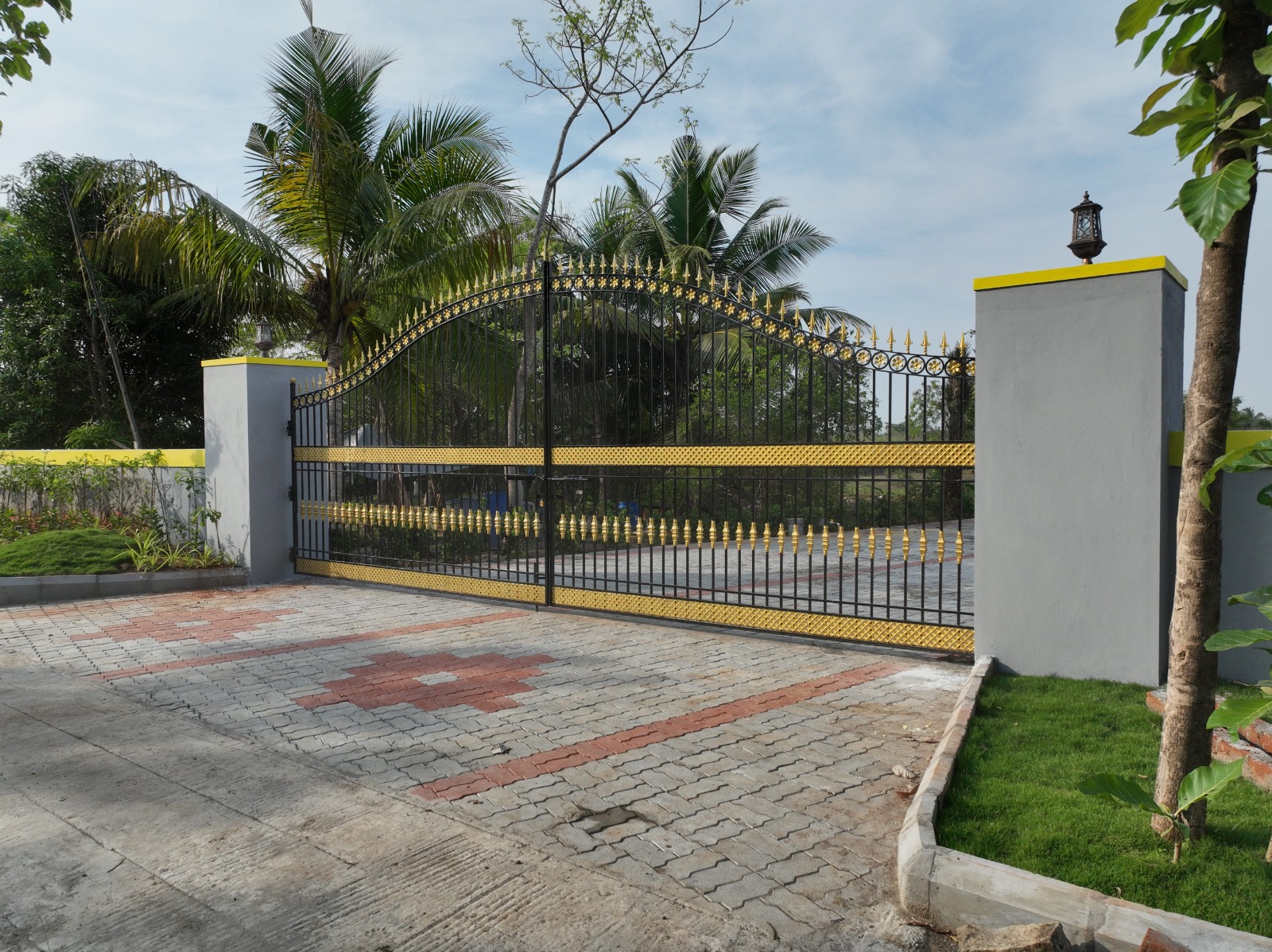 Aerial view of Mannvaasam Farms gated layout
